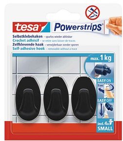 Thumbnail - tesa Oval Small Klebehaken für max. 1,0 kg, 1,4 x 3,4 cm, 3 St.