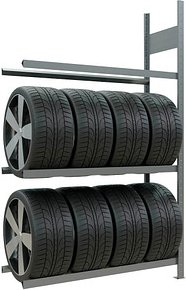 SCHULTE Anbau-Schwerlastregal 20779 silber 120,0 x 40,0 x 200,0 cm