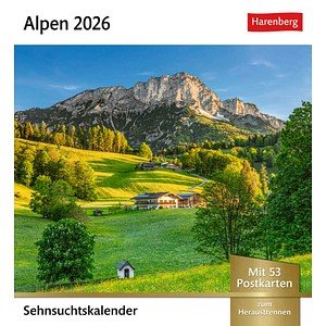 Thumbnail - Harenberg Postkartenkalender Alpen 2026