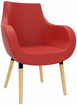 fm Besuchersessel Pirum rot buche, gebeizt Stoff, 1 St.