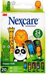 Nexcare™ Pflaster Happy Kids Animals N0920AN bunt, 20 St.