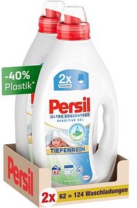 Persil ULTRA KONZENTRAT SENSITIVE GEL TIEFENREIN Waschmittel Gel, 2x 1,24 l