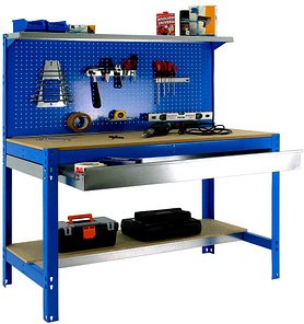 Thumbnail - Simonrack Werkbank-Set SIMONWORK BT3 BOX blau 1 Schublade 151,0 x 61,0 x 144,5 cm