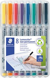 Thumbnail - STAEDTLER Lumocolor Folienstifte-Set farbsortiert non-permanent 8 St.
