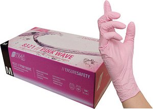 NITRAS MEDICAL unisex Einmalhandschuhe PINK WAVE rosa Größe M, 100 St.