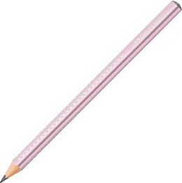 FABER-CASTELL Jumbo Sparkle Bleistift B rose metallic, 1 St.