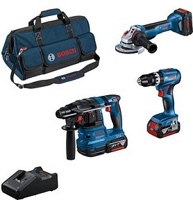 Thumbnail - AKTION: BOSCH Professional Combo Kit 18V (3) Akku-Bohrhammer-Set 18,0 V, mit 2 Akkus mit Prämie nach Registrierung