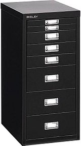 BISLEY MultiDrawer™ L298 Schubladenschrank schwarz 8 Schubladen 27,8 x 38,0 x 59,0 cm, 1 St.