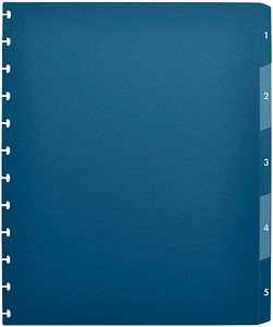 OXFORD Ordnerregister vario-zipp DIN A4 Vollformat 1-5 blau/ transparent 5-teilig, 1 St.