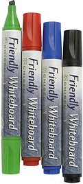 BALLOGRAF® Friendly Medium Whiteboard-Marker-Set farbsortiert 2,0 - 5,0 mm, 4 St.