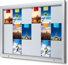 Showdown® Displays Schaukasten T silber 18x DIN A4