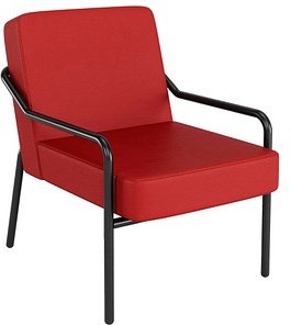 medso powered by PAPERFLOW Sessel MEDSO M rot schwarz Kunstleder 58,0 x 74,3 x 73,6 cm, 1 St.