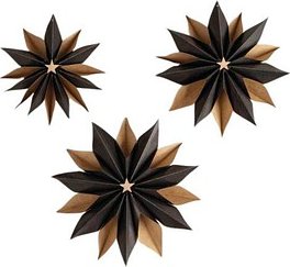 Rayher Faltblätter 3D-Papiersterne Beautiful Stars schwarz/braun