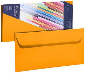 artoz Briefumschläge Mosaic DIN lang ohne Fenster papaya haftklebend 20 St.