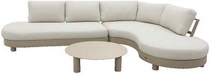 BEST Loungegruppe Salerno sand Kunststoff, Metall, 3-teilig