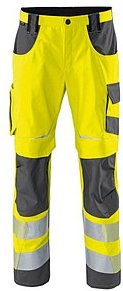 Thumbnail - KÜBLER® unisex Warnschutzhose REFLECTIQ warngelb, anthrazit Größe 30