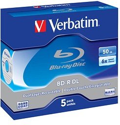 5 verbatim Blu-ray BD-R 50 GB Double Layer