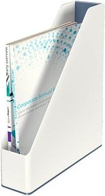 Thumbnail - AKTION: LEITZ Stehsammler WOW Duo Colour 53621001 perlweiß/grau Kunststoff, DIN A4 mit Prämie nach Registrierung