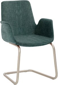 Mayer Besuchersessel myHELIOS petrol chrom Stoff, 1 St.