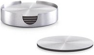 Zeller Untersetzer silber, schwarz Ø 10,0 cm 7-tlg., 7 St.