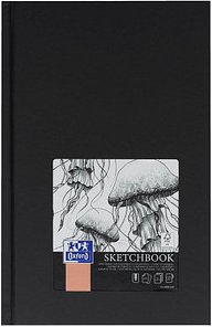 OXFORD Skizzenbuch Sketchbook DIN A5 blanko, schwarz Hardcover 96 Seiten, 1 St.