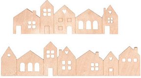 Rayher Dekoartikel natur Mini Häuser