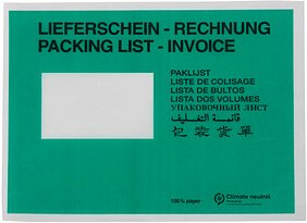 WIHEDÜ Lieferscheintaschen Pergamin Papier DIN C5 250 St.