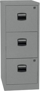 BISLEY Home PFA 3 Hängeregistraturschrank silber 3 Schubladen 41,3 x 40,0 x 101,5 cm