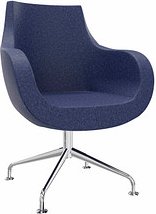 fm Sessel Pirum dunkelblau chrom Stoff, 1 St.