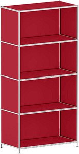 viasit Aktenregal System4 rubinrot 77,9 x 40,4 x 155,7 cm