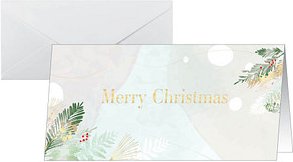 25 SIGEL Weihnachtskarten Christmas Forest Watercolor DIN lang