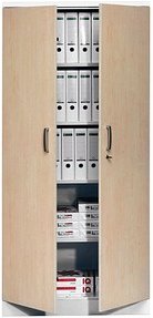 Gürkan Stahlschrank 100118 verkehrsweiß, ahorn 4 Fachböden 92,0 x 42,0 x 195,0 cm, aufgebaut, 1 St.