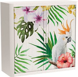 PAPERFLOW easyOffice Tropical Rollladenschrank 60660 2 Fachböden 110,0 x 41,5 x 104,0 cm