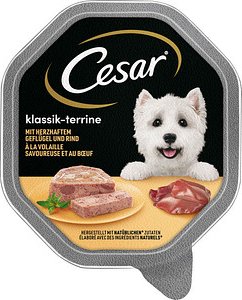 Thumbnail - Cesar® Hunde-Nassfutter mit herzhaftem Geflügel & Rind 14x 150,0 g