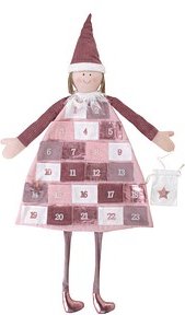 Rayher Adventskalender zum Aufhängen rosa