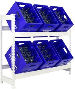 Thumbnail - Simonrack Getränkekistenregal SIMONBOTTLE 2 8435104962510 weiß 100,0 x 30,0 x 100,0 cm