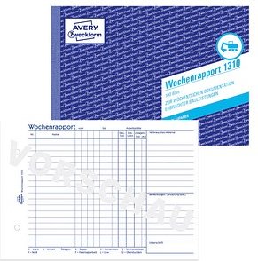 Thumbnail - AVERY Zweckform Wochenrapport Formularbuch 1310