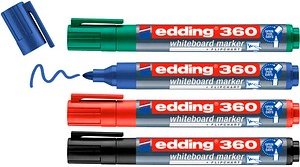 edding 360 Whiteboard-Marker farbsortiert 1,5 - 3,0 mm, 4 St.