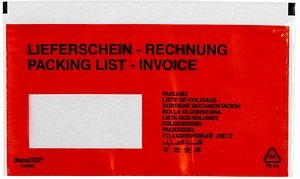 docuFIX® CLASSIC Lieferscheintaschen plus Kunststoff DIN lang 250 St.