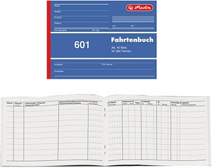 herlitz Fahrtenbuch, Pkw mit Kraftstoffverbrauch Formularbuch 601, 1 St.