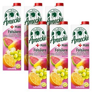 Amecke + Folsäure Fruchtsaftkonzentrat 6x 1,0 l