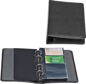 Alassio Visitenkarten-Ringbuch schwarz, 1 St.