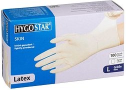 HYGOSTAR unisex Einmalhandschuhe SKIN weiß Größe L, 100 St.