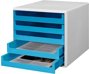 Thumbnail - M&M Schubladenbox ocean-blue 30050961, DIN A4 mit 5 Schubladen, 1 St.