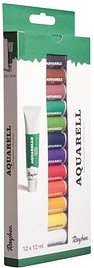 Rayher Künstler-Set Aquarellfarben farbsortiert 12 x 12,0 ml, 1 Pack