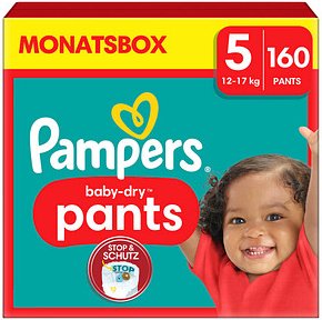 Pampers® Windeln baby-dry™ Monatsbox Größe Gr.5 (12-17 kg) für Babys und Kleinkinder, 160 St.