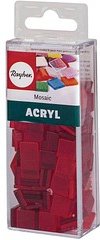 Rayher Mosaiksteine rot Acryl transparent, 1 Pack