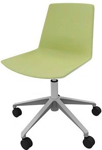 Thumbnail - Quadrifoglio Besucherstuhl Clue OCLUEA01 BA B01/011 grün, weiß Stoff, 1 St.