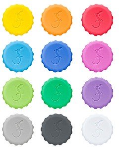 LURCH Silikon-Kronkorken bunt, 12 St.