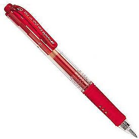 Pentel K157 Gelschreiber rot/transparent 0,35 mm, Schreibfarbe: rot, 1 St.